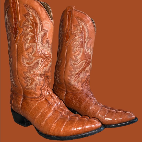 Men’s cayman look leather boots sz 9 - Picture 6 of 8